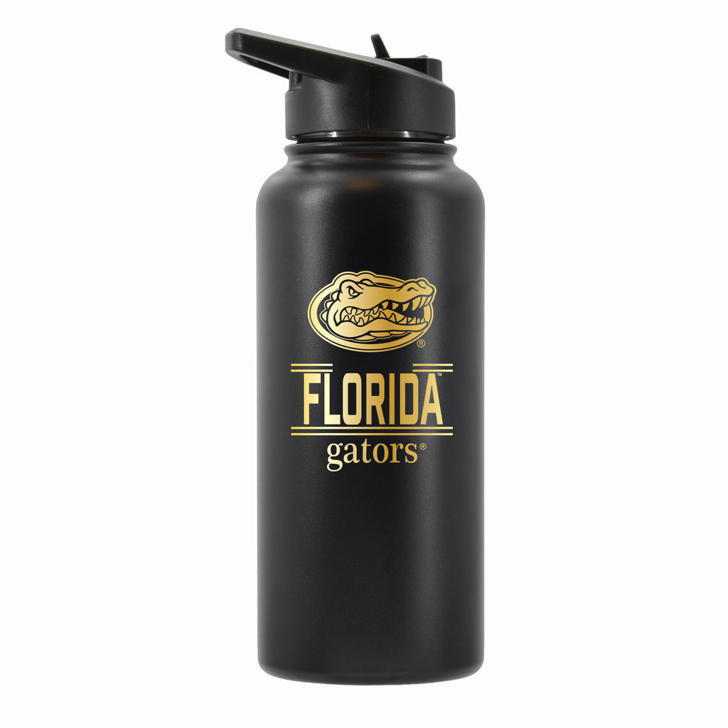 32 oz Stainless Steel Water Bottle with Gold Etched Classic Crew Team Design, University of Florida