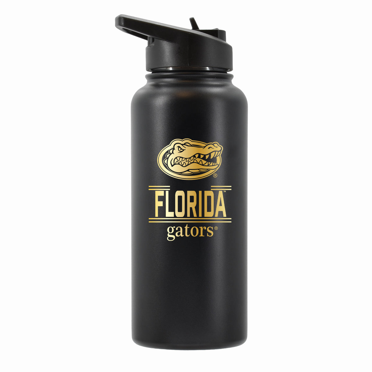 32 oz Stainless Steel Water Bottle with Gold Etched Classic Crew Team Design, University of Florida