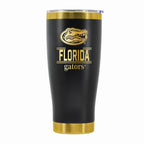 24 oz Stainless Steel Tumbler with Gold Accents & Etched Classic Crew Team Design, University of Florida