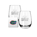 2 Pack Stemless Wine Glasses and Coaster set | University Of Florida