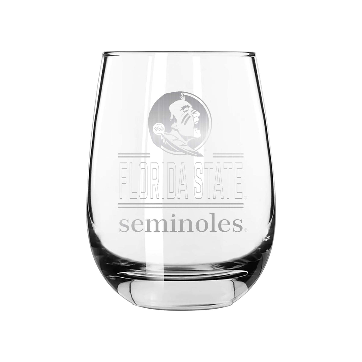 2PK 15oz Stemless Wine Glass Classic Crew |  Florida State