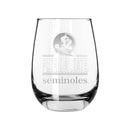 2PK 15oz Stemless Wine Glass Classic Crew |  Florida State