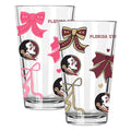  Florida State 2pk 16oz Bow Pint Glass 