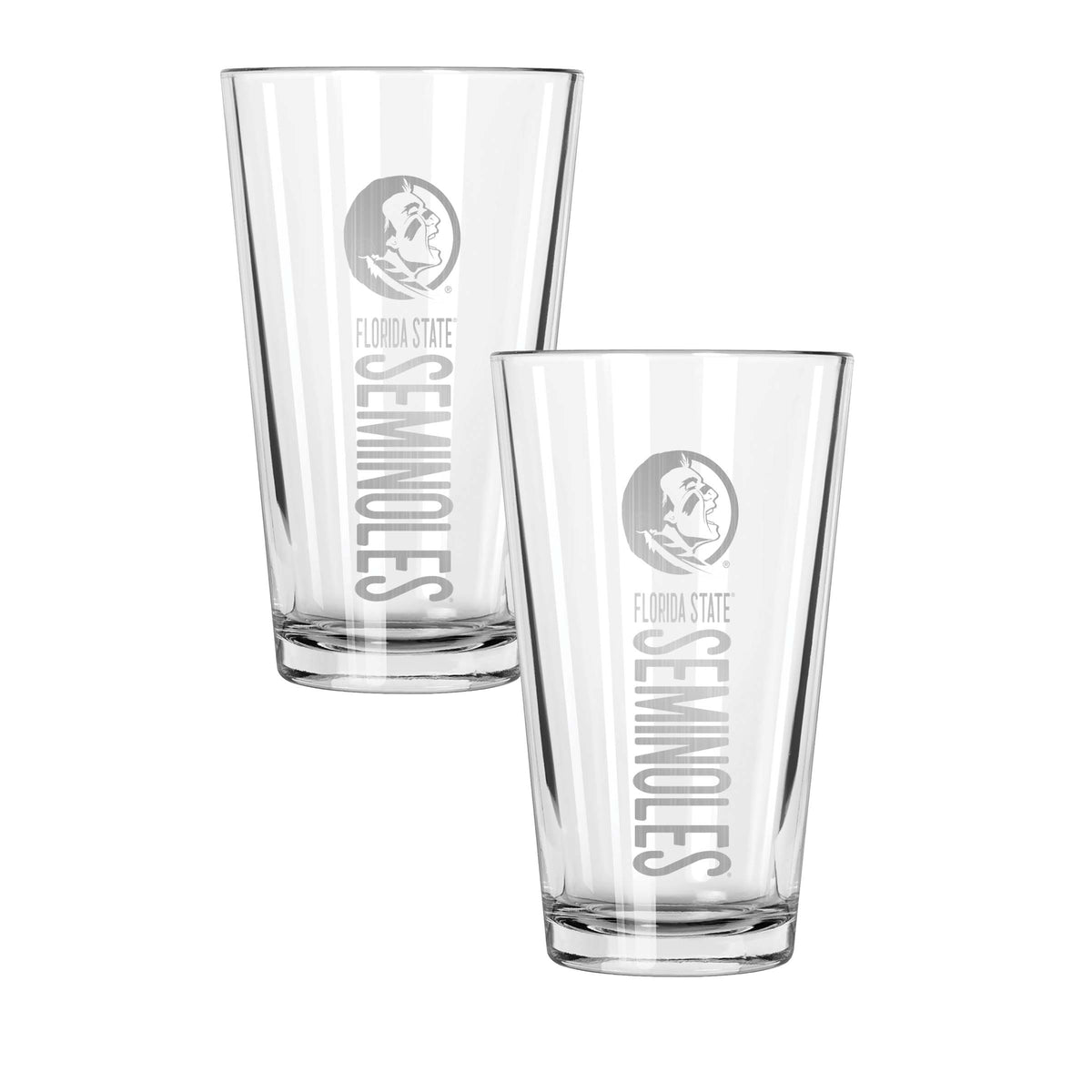 2PK 16oz Pint Glass Pinnacel Design |  Florida State
