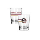 2PK 15oz Old Fashion Glass Big Stripe |  Florida State