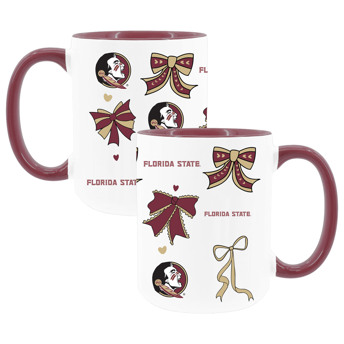  Florida State 2pk 15oz Bow Coffee Mug 