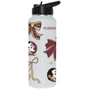  Florida State 34oz Bow White Quencher Water Bottle 