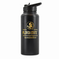 32 oz Stainless Steel Water Bottle with Gold Etched Classic Crew Team Design, Florida State University