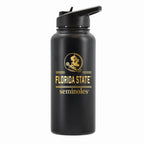 32 oz Stainless Steel Water Bottle with Gold Etched Classic Crew Team Design, Florida State University