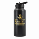 32 oz Stainless Steel Water Bottle with Gold Etched Classic Crew Team Design, Florida State University