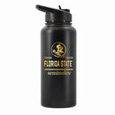 32 oz Stainless Steel Water Bottle with Gold Etched Classic Crew Team Design, Florida State University