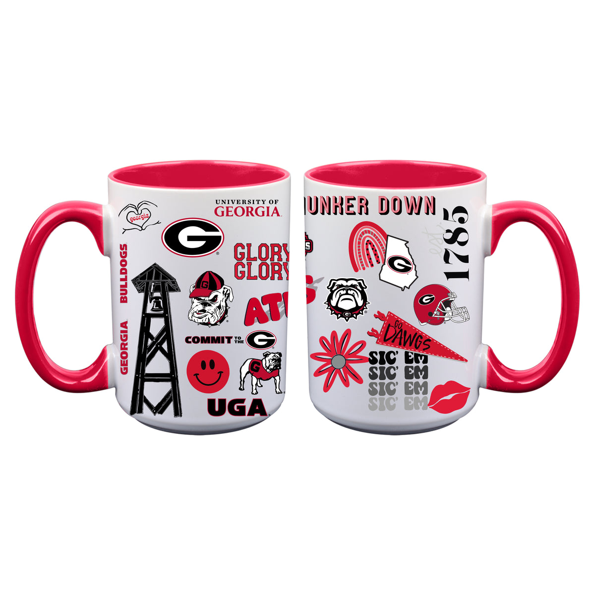 2pk 15oz White Mug Loco Design | Georgia
