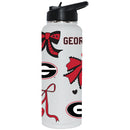  Georgia 34oz Bow White Quencher Water Bottle 