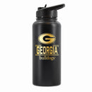32 oz Stainless Steel Water Bottle with Gold Etched Classic Crew Team Design, University of Georgia