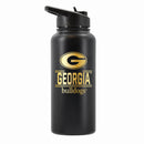 32 oz Stainless Steel Water Bottle with Gold Etched Classic Crew Team Design, University of Georgia
