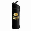 24 oz Stainless Steel Sip Tumbler w/ Gold Inlay – Etched Classic Crew Design, University of Georgia