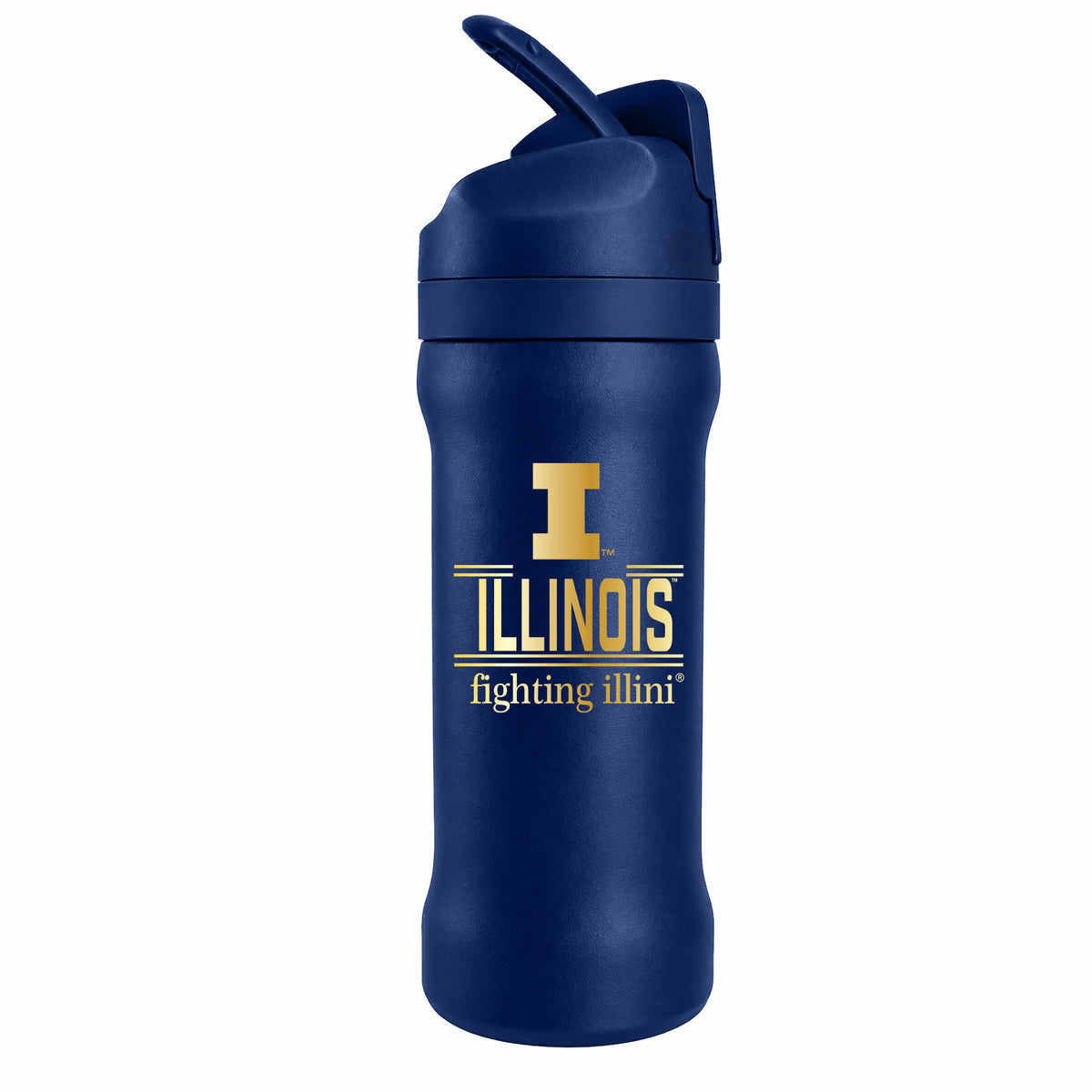 24 oz Stainless Steel Sip Tumbler w/ Gold Inlay – Etched Classic Crew Design, University of Illinois