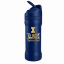 24 oz Stainless Steel Sip Tumbler w/ Gold Inlay – Etched Classic Crew Design, University of Illinois