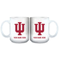 15oz White Personalized Ceramic Mug | Indiana Hoosiers