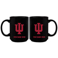 15oz Black Personalized Ceramic Mug | Indiana Hoosiers