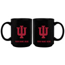 15oz Black Personalized Ceramic Mug | Indiana Hoosiers