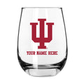 15oz Personalized Stemless Glass | Indiana Hoosiers