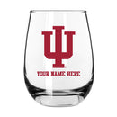 15oz Personalized Stemless Glass | Indiana Hoosiers