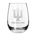 15oz Personalized Stemless Glass | Indiana Hoosiers
