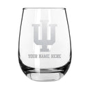 15oz Personalized Stemless Glass | Indiana Hoosiers