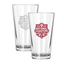 2Pk 16oz Pint Glass | Indiana Hoosiers 2025 Champions