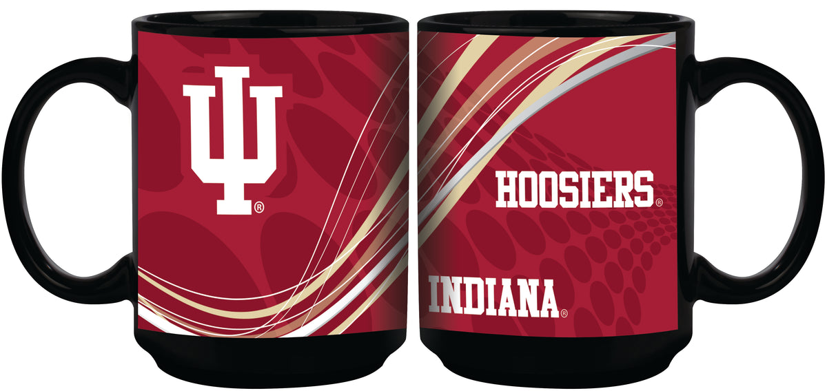 15oz Dynamic Black Mug | Indiana Hoosiers