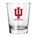 15oz Personalized Double Old Fashioned Glass | Indiana Hoosiers