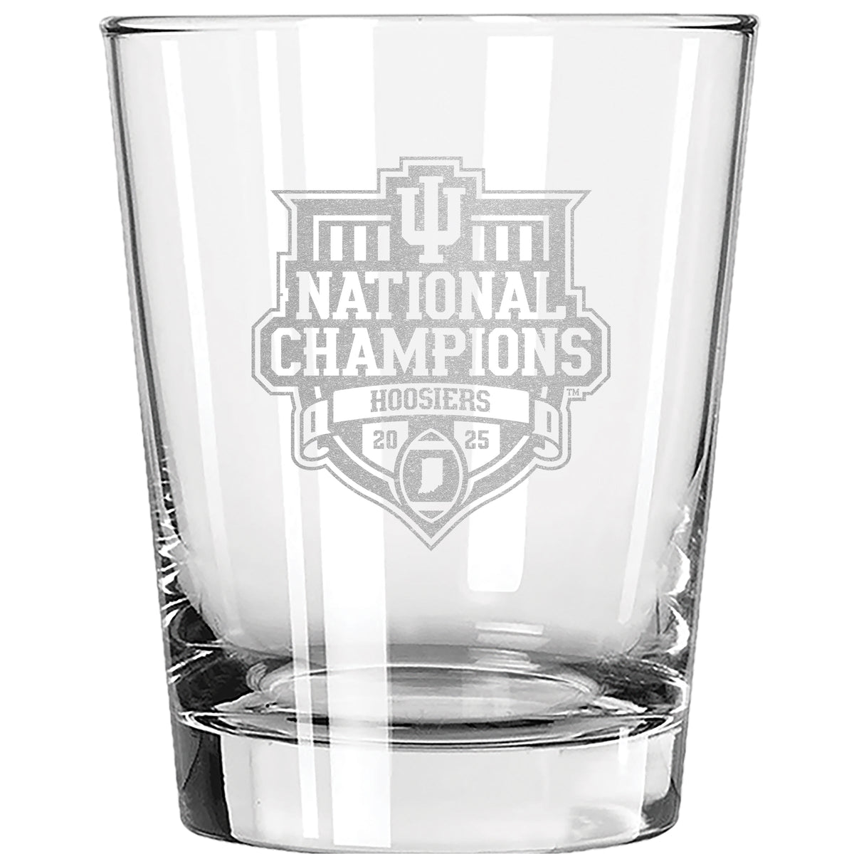 15oz Double Old Fashion Glass | Indiana Hoosiers 2026 Champions