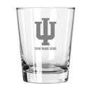 15oz Personalized Double Old Fashioned Glass | Indiana Hoosiers
