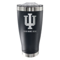 20oz Personalized Black Stainless Steel Tumbler | Indiana Hoosiers