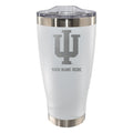 20oz Personalized White Stainless Steel Tumbler | Indiana Hoosiers