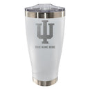 20oz Personalized White Stainless Steel Tumbler | Indiana Hoosiers