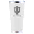 30oz White Stainless Steel Tumbler | Indiana Hoosiers