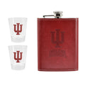 Leather Flask with Shots Gift Set | Indiana Hoosiers