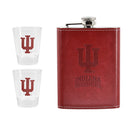 Leather Flask with Shots Gift Set | Indiana Hoosiers