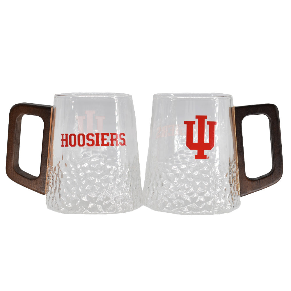 2pk Glass Coffee Mugs | Indiana Hoosiers