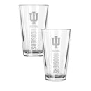 2PK 16oz Pint Glass Pinnacel Design |   Indiana