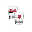 2PK 15oz Old Fashion Glass Big Stripe |   Indiana