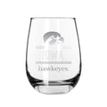 2PK 15oz Stemless Wine Glass Classic Crew |    Iowa