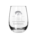 2PK 15oz Stemless Wine Glass Classic Crew |    Iowa