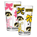  Iowa 2pk 16oz Bow Pint Glass 