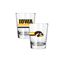 2PK 15oz Old Fashion Glass Big Stripe | Iowa