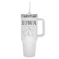  Iowa 40oz Bow White Stainless Steel Colossal Tumbler 