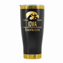 24 oz Stainless Steel Tumbler with Gold Accents & Etched Classic Crew Team Design, University of Iowa