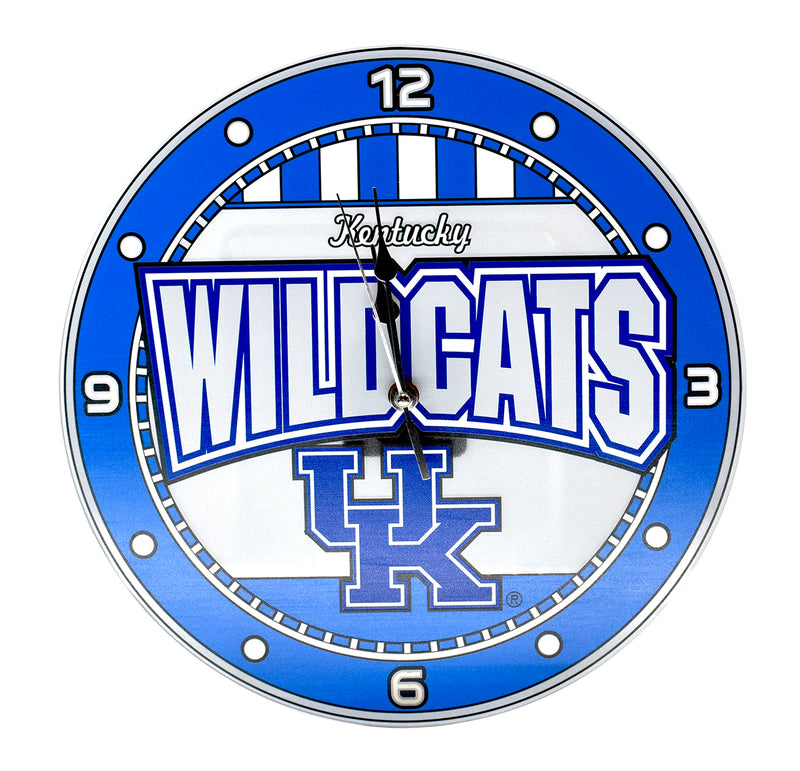 12in Art Glass Clock - University of Kentucky